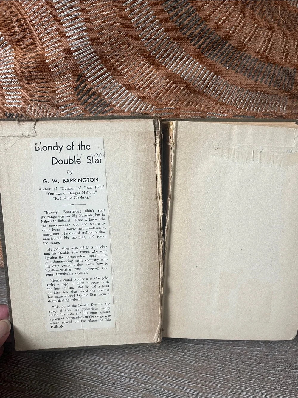 Blonde of the Double Star Hardcover Book - Olive Green 1931